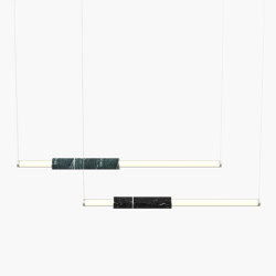 Light Pipe | S 58—10 - Silver Anodised - Green / Black | Suspended lights | Empty State