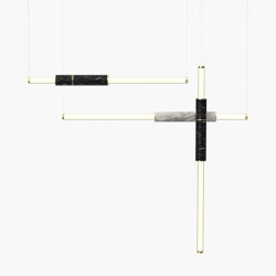Light Pipe | S 58—11 - Polished Brass - White / Black | Suspensions | Empty State