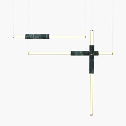 Light Pipe | S 58—11 - Polished Brass - Green | Lampade sospensione | Empty State