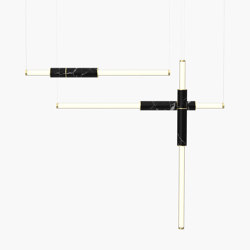 Light Pipe | S 58—11 - Brushed Brass - Black | Lampade sospensione | Empty State