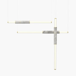 Light Pipe | S 58—11 - Brushed Brass - White | Suspended lights | Empty State