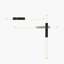 Light Pipe | S 58—11 - Brushed Brass - White / Black | Lampade sospensione | Empty State