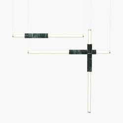 Light Pipe | S 58—11 - Brushed Brass - Green | Pendelleuchten | Empty State