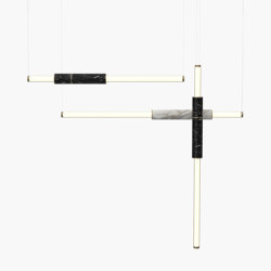 Light Pipe | S 58—11 - Burnished Brass - White / Black | Suspensions | Empty State