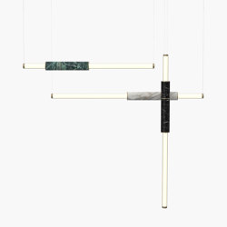 Light Pipe | S 58—11 - Burnished Brass - Black / White / Green | Suspensions | Empty State