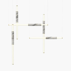 Light Pipe | S 58—12 - Polished Brass - White | Lampade sospensione | Empty State