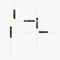 Light Pipe | S 58—12 - Polished Brass - Green | Suspended lights | Empty State