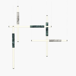 Light Pipe | S 58—12 - Black Anodised - Green / White | Suspended lights | Empty State