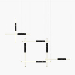 Light Pipe | S 58—13 - Polished Brass - Black | Suspensions | Empty State