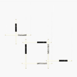 Light Pipe | S 58—13 - Polished Brass - White / Black | Suspensions | Empty State