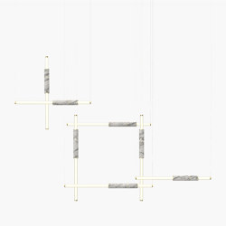 Light Pipe | S 58—13 - Polished Brass - White | Suspensions | Empty State
