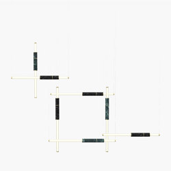 Light Pipe | S 58—13 - Polished Brass - Green / Black | Lampade sospensione | Empty State