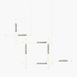 Light Pipe | S 58—13 - Brushed Brass - White | Suspensions | Empty State