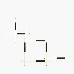 Light Pipe | S 58—13 - Burnished Brass - Black | Suspended lights | Empty State