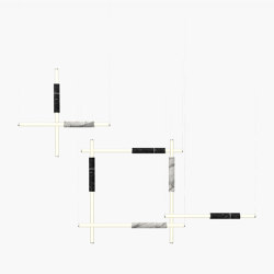 Light Pipe | S 58—13 - Silver Anodised - White / Black | Suspended lights | Empty State