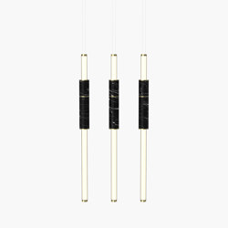 Light Pipe | S 58—14 - Polished Brass - Black | Lampade sospensione | Empty State