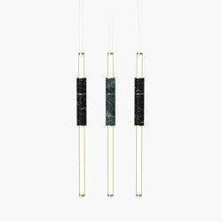 Light Pipe | S 58—14 - Polished Brass - Green / Black | Lampade sospensione | Empty State