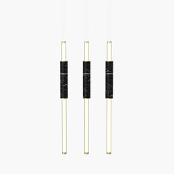 Light Pipe | S 58—14 - Brushed Brass - Black | Lampade sospensione | Empty State