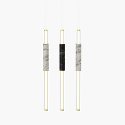 Light Pipe | S 58—14 - Brushed Brass - White / Black | Lampade sospensione | Empty State