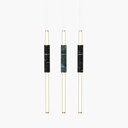 Light Pipe | S 58—14 - Brushed Brass - Green / Black | Lampade sospensione | Empty State