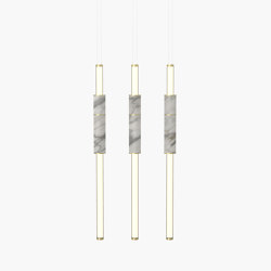 Light Pipe | S 58—14 - Brushed Brass - White | Suspended lights | Empty State