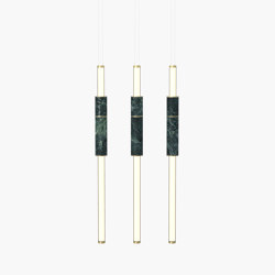 Light Pipe | S 58—14 - Brushed Brass - Green | Lámparas de suspensión | Empty State