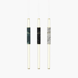 Light Pipe | S 58—14 - Brushed Brass - Black / White / Green | Lampade sospensione | Empty State