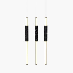 Light Pipe | S 58—14 - Burnished Brass - Black | Suspensions | Empty State