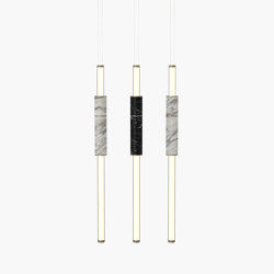 Light Pipe | S 58—14 - Burnished Brass - White / Black | Suspended lights | Empty State