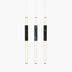 Light Pipe | S 58—14 - Burnished Brass - Green / Black | Suspended lights | Empty State
