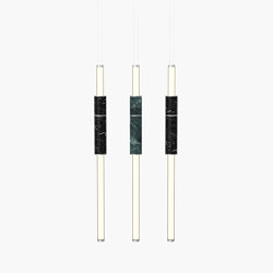 Light Pipe | S 58—14 - Silver Anodised - Green / Black | Suspended lights | Empty State