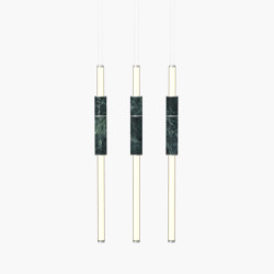 Light Pipe | S 58—14 - Silver Anodised - Green | Pendelleuchten | Empty State
