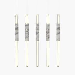 Light Pipe | S 58—15 - Polished Brass - White | Pendelleuchten | Empty State