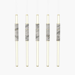 Light Pipe | S 58—15 - Brushed Brass - White | Lámparas de suspensión | Empty State