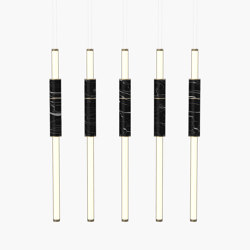 Light Pipe | S 58—15 - Burnished Brass - Black | Suspended lights | Empty State