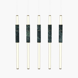 Light Pipe | S 58—15 - Burnished Brass - Green | Lampade sospensione | Empty State