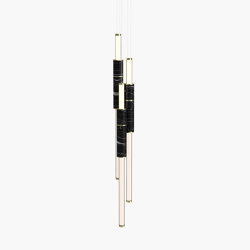 Light Pipe | S 58—16 - Polished Brass - Black | Lámparas de suspensión | Empty State