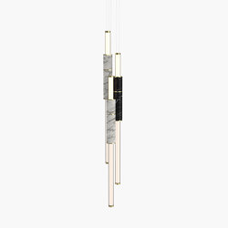 Light Pipe | S 58—16 - Polished Brass - Black / White | Lampade sospensione | Empty State