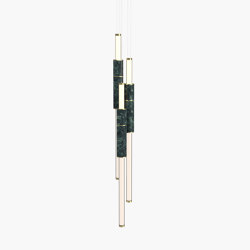 Light Pipe | S 58—16 - Polished Brass - Green | Lampade sospensione | Empty State