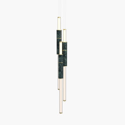 Light Pipe | S 58—16 - Brushed Brass - Green | Lámparas de suspensión | Empty State