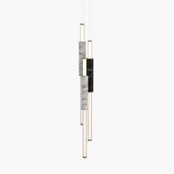 Light Pipe | S 58—16 - Burnished Brass - Black / White | Suspended lights | Empty State