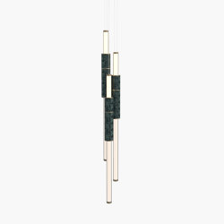 Light Pipe | S 58—16 - Burnished Brass - Green | Lampade sospensione | Empty State