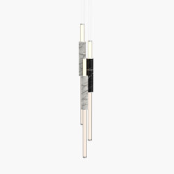 Light Pipe | S 58—16 - Silver Anodised - Black / White | Suspended lights | Empty State