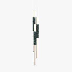 Light Pipe | S 58—16 - Silver Anodised - Green | Pendelleuchten | Empty State