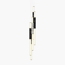 Light Pipe | S 58—17 - Polished Brass - Black / White | Suspensions | Empty State