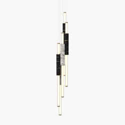 Light Pipe | S 58—17 - Burnished Brass - Black / White | Suspended lights | Empty State