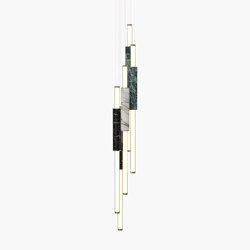 Light Pipe | S 58—17 - Burnished Brass - Black / White / Green | Suspensions | Empty State