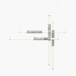 Light Pipe | S 58—18 - Polished Brass - White | Lampade sospensione | Empty State