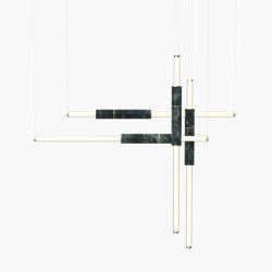 Light Pipe | S 58—18 - Polished Brass - Green | Lampade sospensione | Empty State