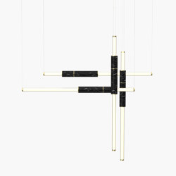 Light Pipe | S 58—18 - Polished Brass - Black | Suspended lights | Empty State